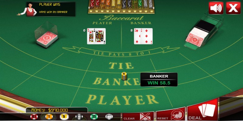 Live casino SV66 cung cấp game bài Baccarat